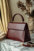 Chic Burgundy Leather Bags for women